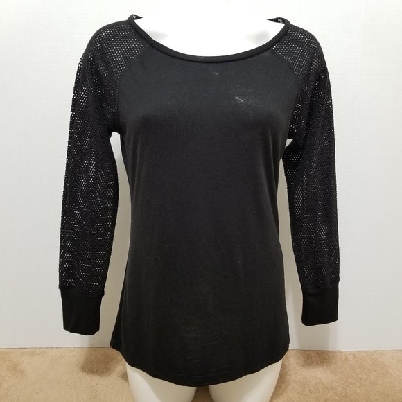 Marika Tek top Medium Dry-Wik Performance Wear fishnet mesh sleeve gym workout - Picture 1 of 13